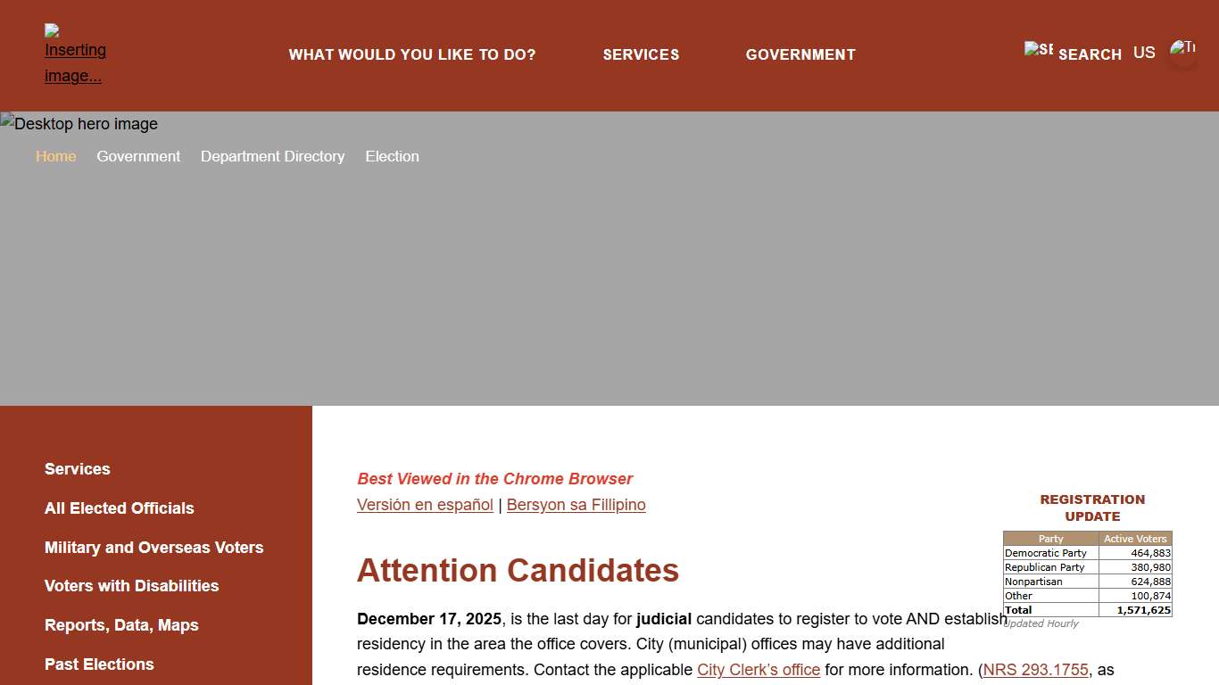 Clark County Election Department Official Site